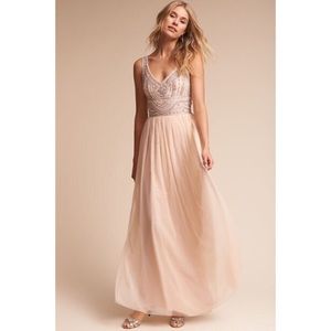 Anthropology BHLDN Sterling Dress color oyster